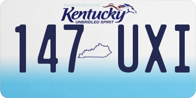 KY license plate 147UXI