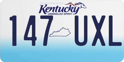 KY license plate 147UXL