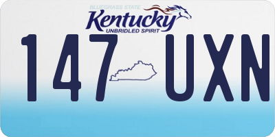 KY license plate 147UXN