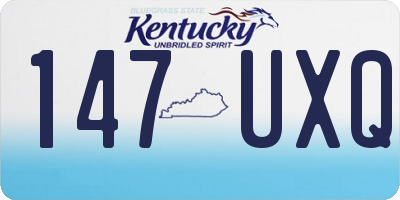 KY license plate 147UXQ