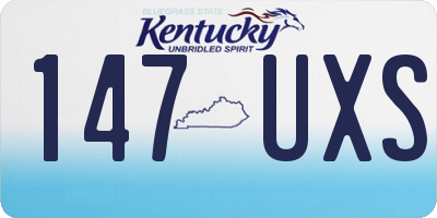 KY license plate 147UXS