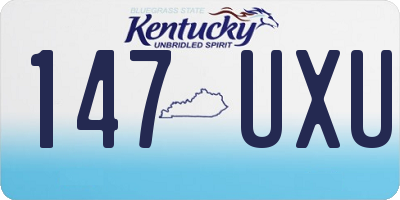KY license plate 147UXU