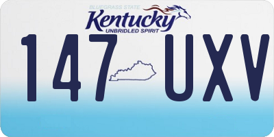 KY license plate 147UXV