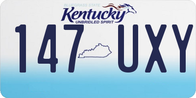 KY license plate 147UXY