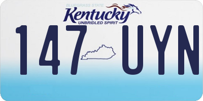 KY license plate 147UYN