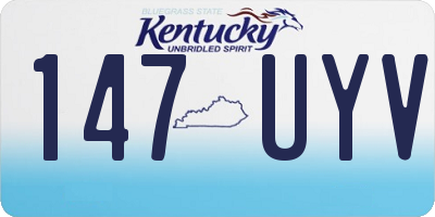 KY license plate 147UYV