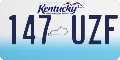KY license plate 147UZF