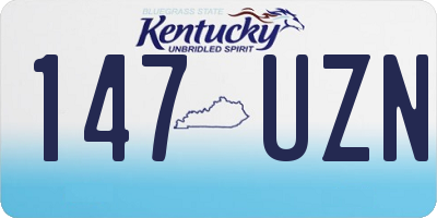 KY license plate 147UZN