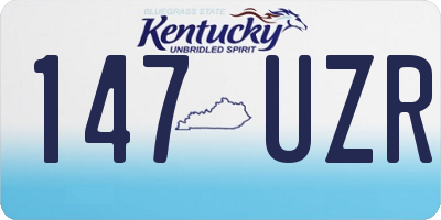 KY license plate 147UZR
