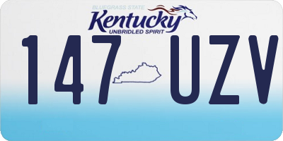 KY license plate 147UZV
