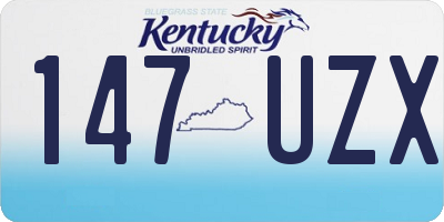 KY license plate 147UZX