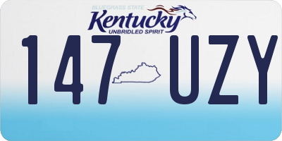 KY license plate 147UZY