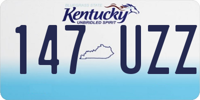 KY license plate 147UZZ