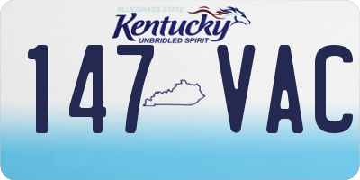 KY license plate 147VAC