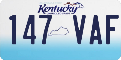 KY license plate 147VAF