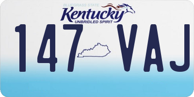 KY license plate 147VAJ