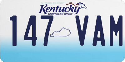 KY license plate 147VAM