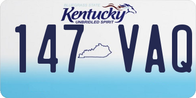KY license plate 147VAQ