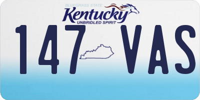 KY license plate 147VAS
