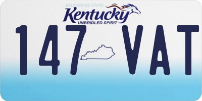 KY license plate 147VAT