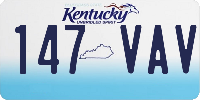 KY license plate 147VAV