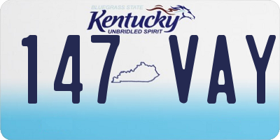 KY license plate 147VAY