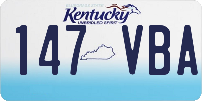 KY license plate 147VBA