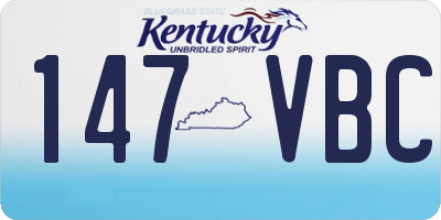 KY license plate 147VBC