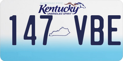 KY license plate 147VBE