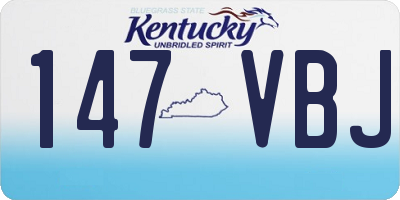 KY license plate 147VBJ