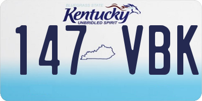 KY license plate 147VBK