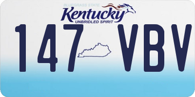 KY license plate 147VBV