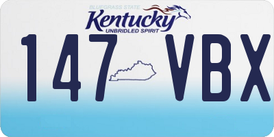 KY license plate 147VBX