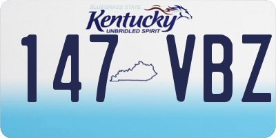 KY license plate 147VBZ
