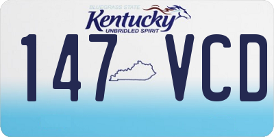 KY license plate 147VCD