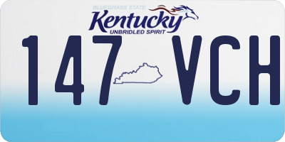 KY license plate 147VCH