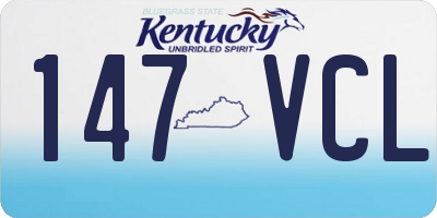 KY license plate 147VCL
