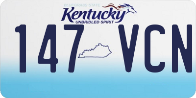 KY license plate 147VCN