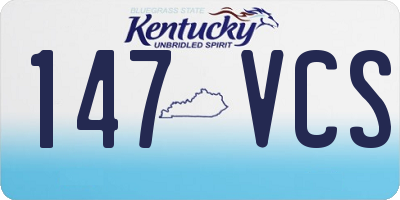 KY license plate 147VCS