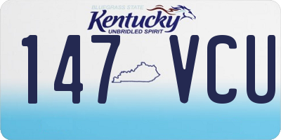 KY license plate 147VCU