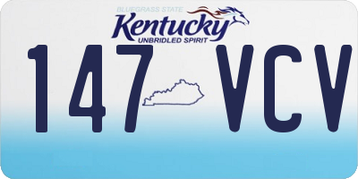 KY license plate 147VCV