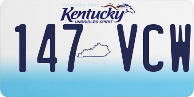 KY license plate 147VCW