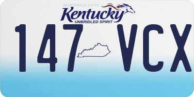 KY license plate 147VCX