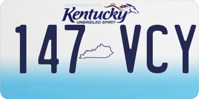 KY license plate 147VCY