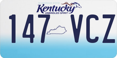 KY license plate 147VCZ