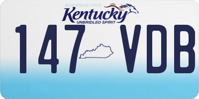 KY license plate 147VDB