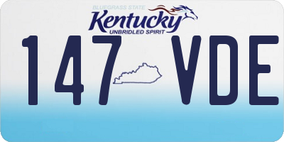 KY license plate 147VDE