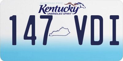 KY license plate 147VDI