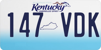 KY license plate 147VDK