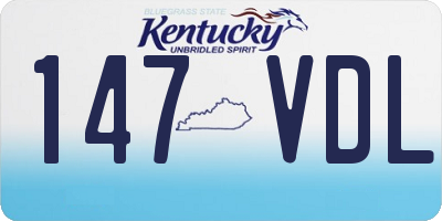 KY license plate 147VDL